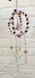 Purple Glow Quarts Suncatcher